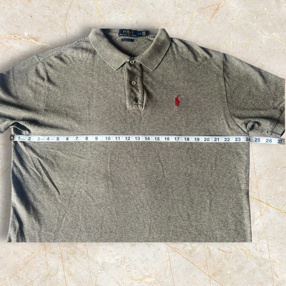 ⚜️Ralph Lauren Dark Grey Polo Shirt with Red Pony Logo - Size Large⚜️ - Picture 4 of 6
